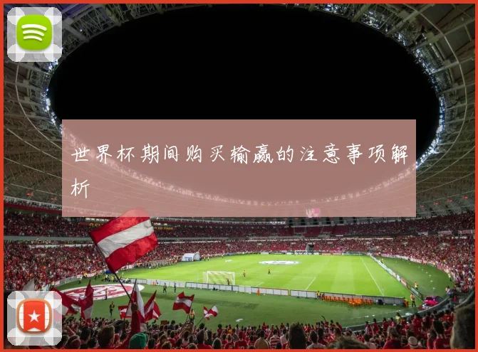 世界杯期间购买输赢的注意事项解析